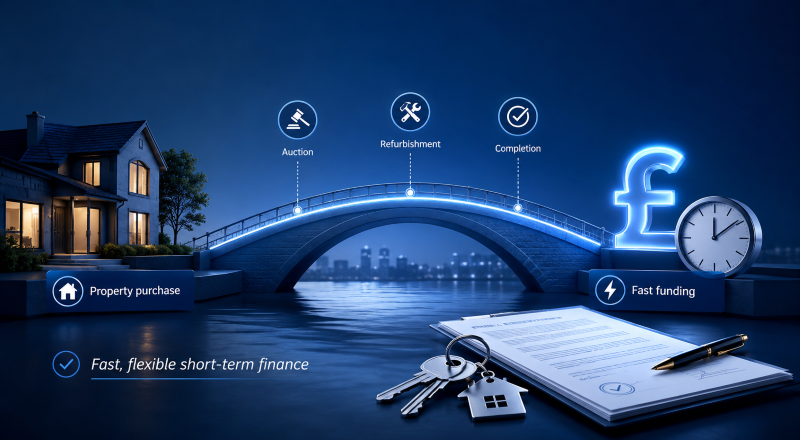 Short-Term Loans or Bridging Finance for Property Purchases, Auctions and Refurbishment Projects