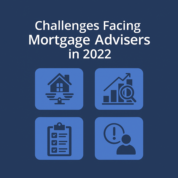 a bold title on a dark blue header above a light blue background featuring simple icons of a house, an upward trend chart, stacked coins, and a clipboard checklist in light and dark blue tones