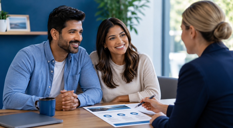 When Does a Borrower Benefit From a Mortgage Adviser? Mortgage options and guidance illustrated with a house, checklist and protection icons.