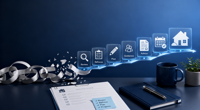 Breaking the Habit with a structured mortgage review, planning and advice journey leading towards better financial decisions.