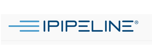 iPipeline logo featuring the word “iPIPELINE” in blue uppercase lettering with three horizontal lines to the left, displayed on a white background.