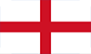 St George’s Cross flag featuring a red horizontal and vertical cross on a white background.